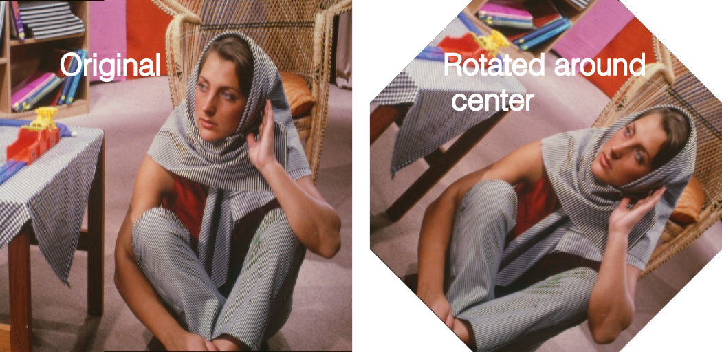 Rotated by center image