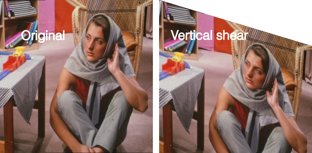 Vertically sheared image